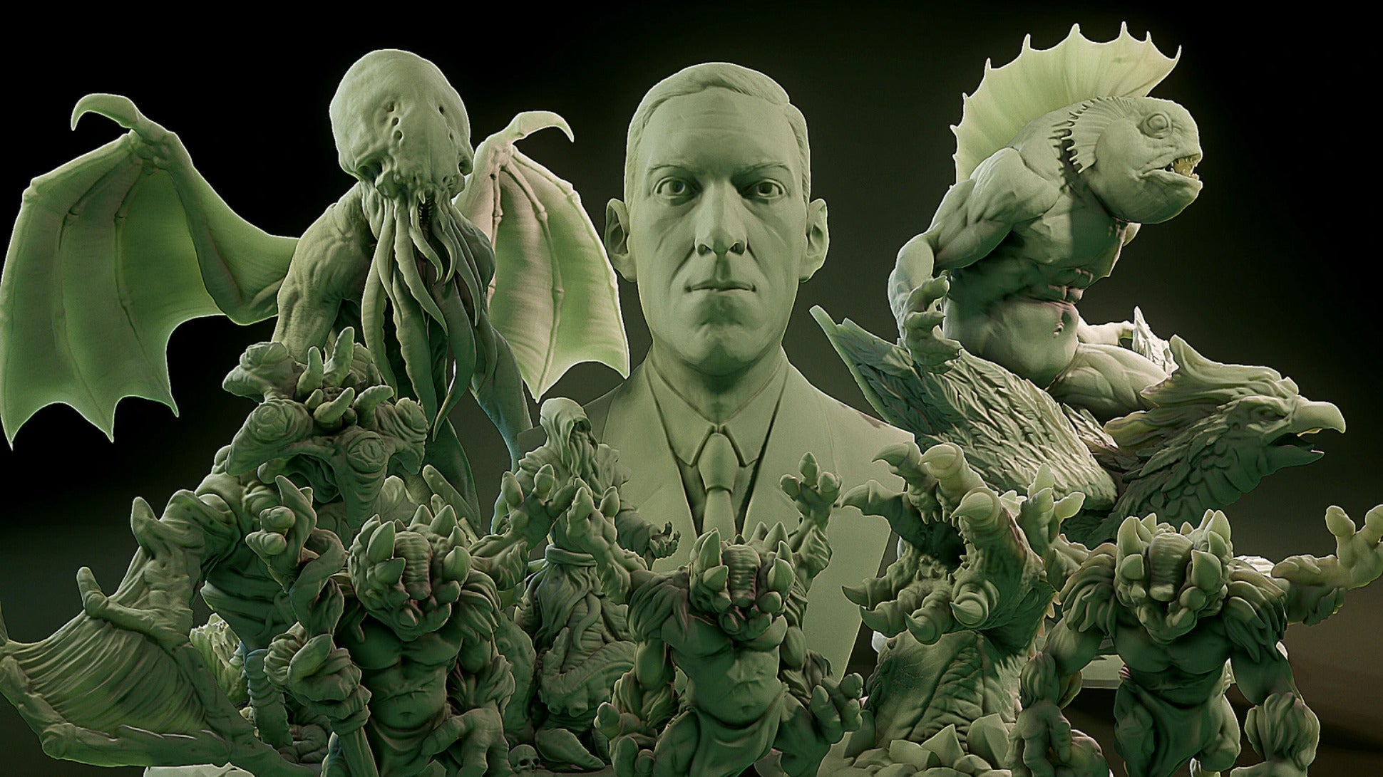 3D Printed Nafarrate YGolonac Lovecraftian Bestiary 28 32 mm D&D