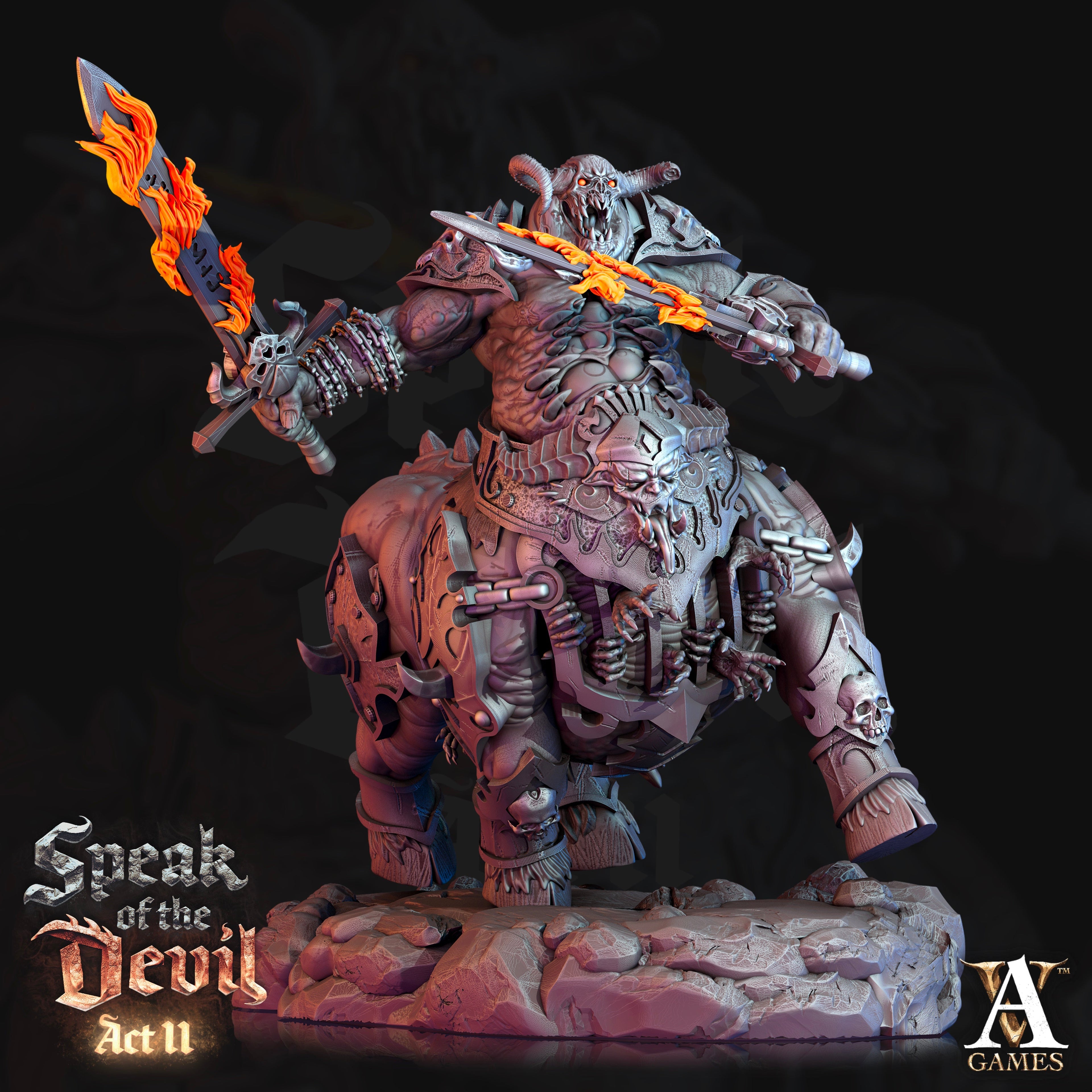 3D Printed Archvillain Games Maltrixian Devil Speak of the Devil Act II 28 32mm D&D
