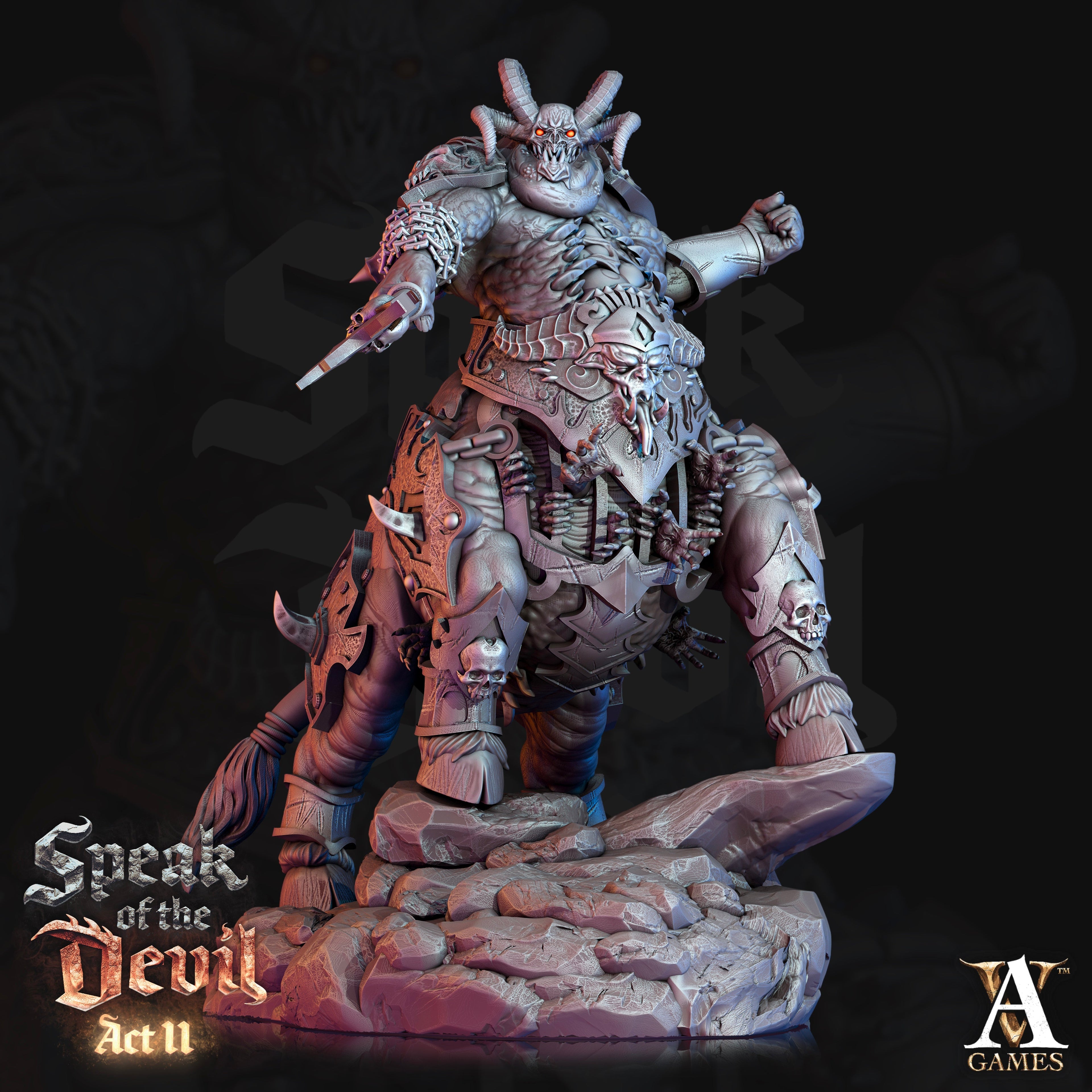 3D Printed Archvillain Games Maltrixian Devil Speak of the Devil Act II 28 32mm D&D