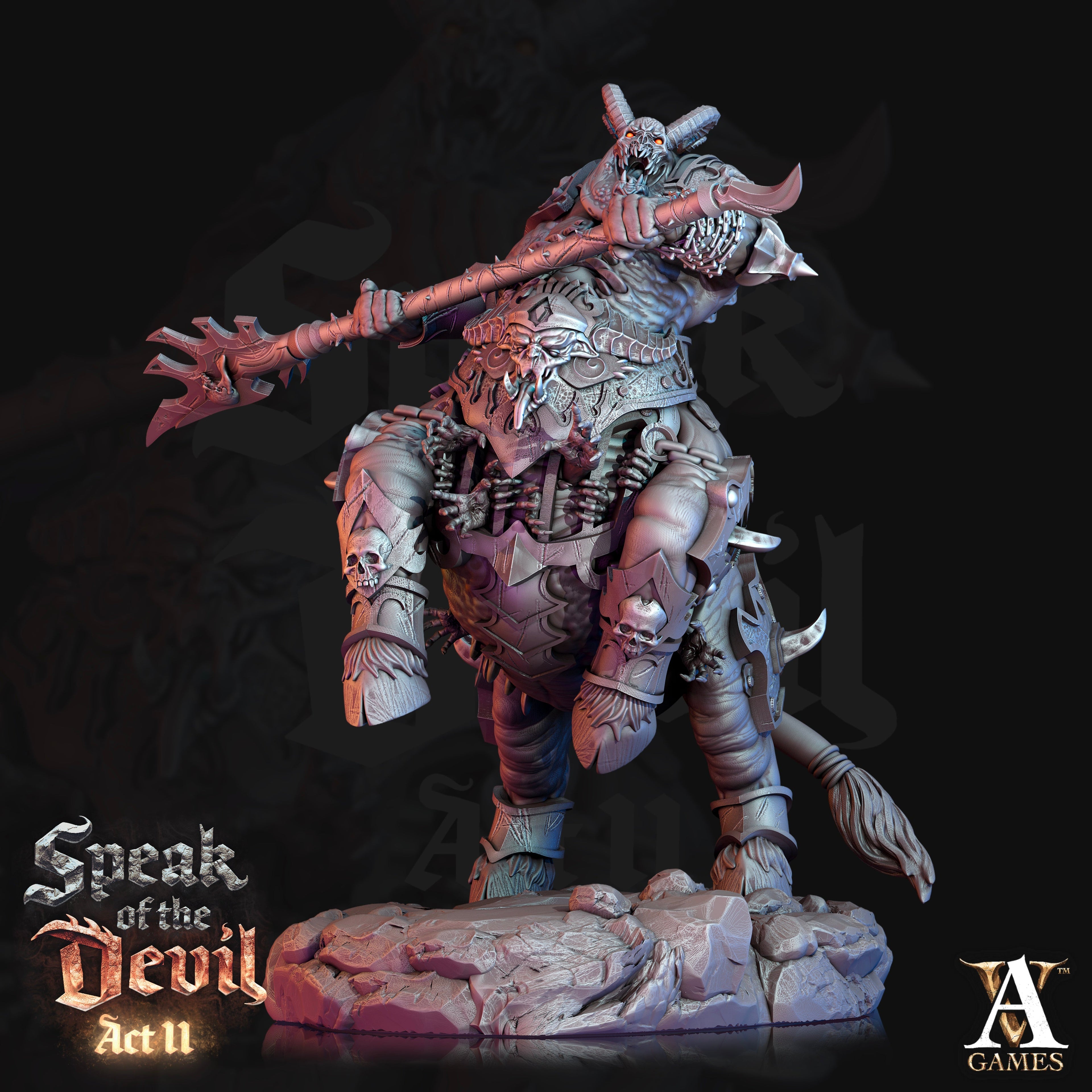 3D Printed Archvillain Games Maltrixian Devil Speak of the Devil Act II 28 32mm D&D