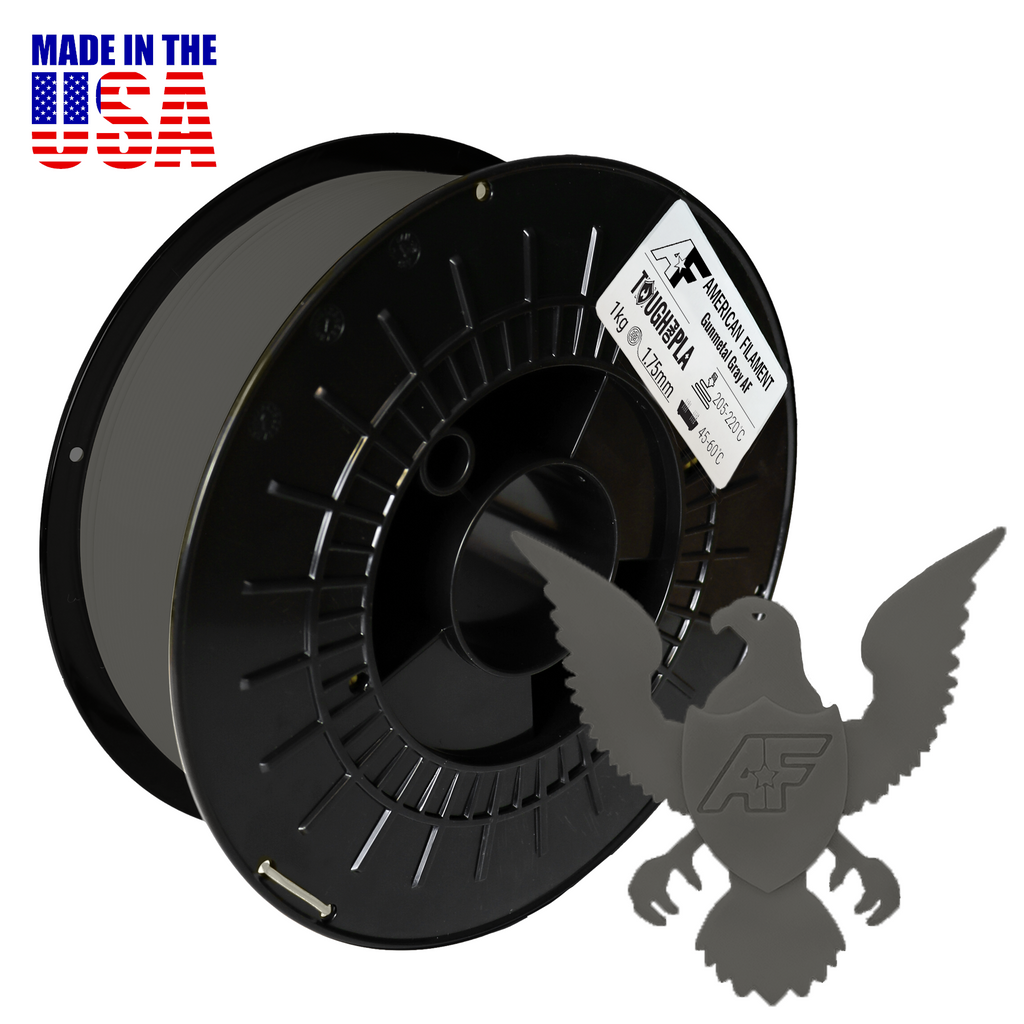 Gunmetal Gray AF 1.75mm Tough Pro PLA+ Filament Made in the USA!