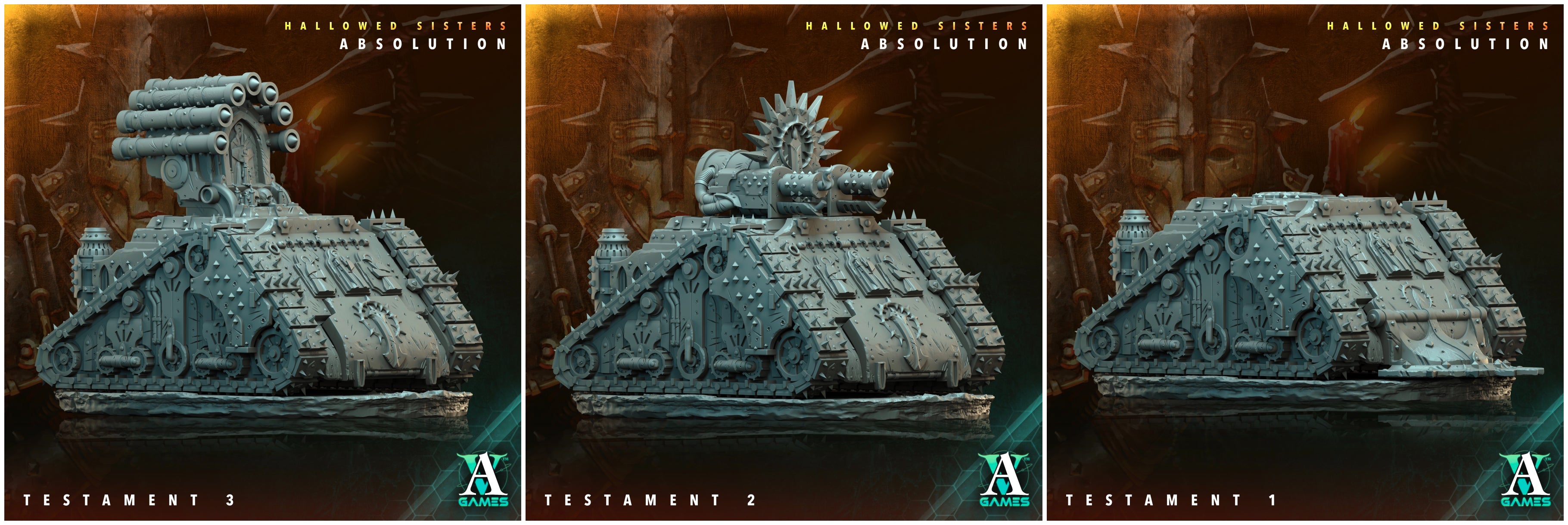 3D Printed Archvillain Games Testament Hallowed Sisters Absolution 28 32mm D&D