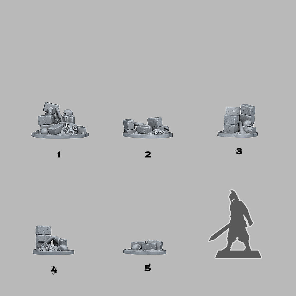 3D Printed Fantastic Plants and Rocks Toxic Ruins 28mm - 32mm D&D Wargaming