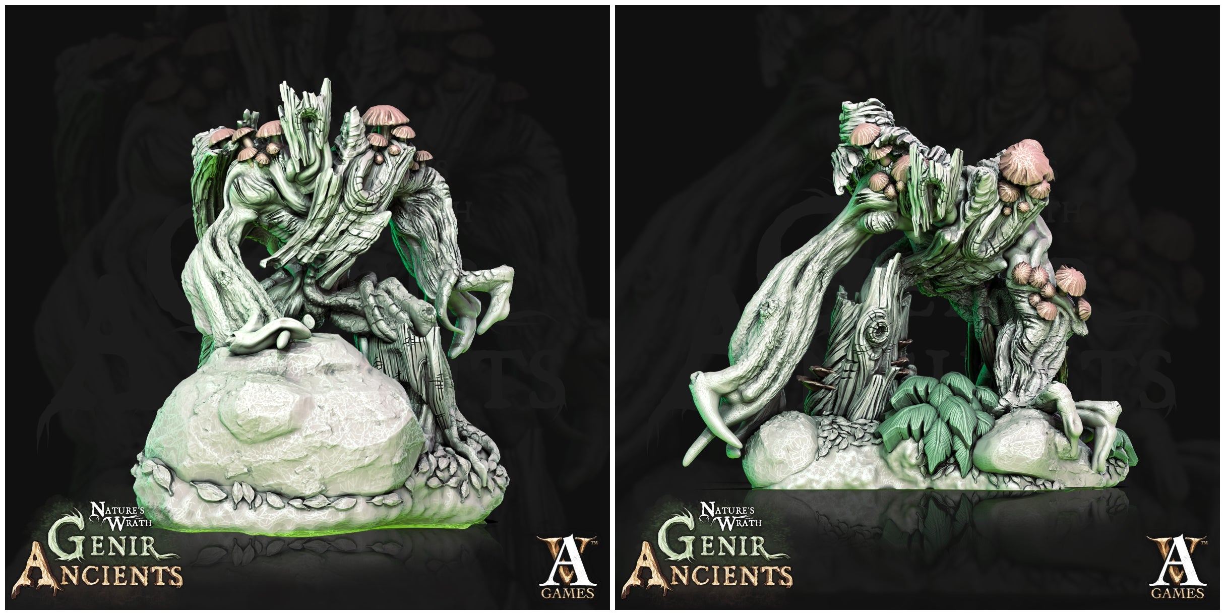 3D Printed Archvillain Games Nature's Wrath Genir Ancients - Treant Saplings 28mm 32mm D&D