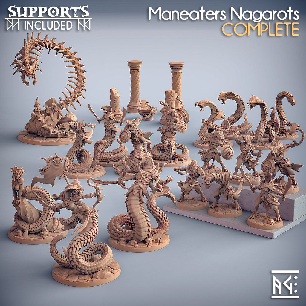 3D Printed Artisan Guild Sethris Bloodhiss Maneaters Nagarots 28mm 32mm