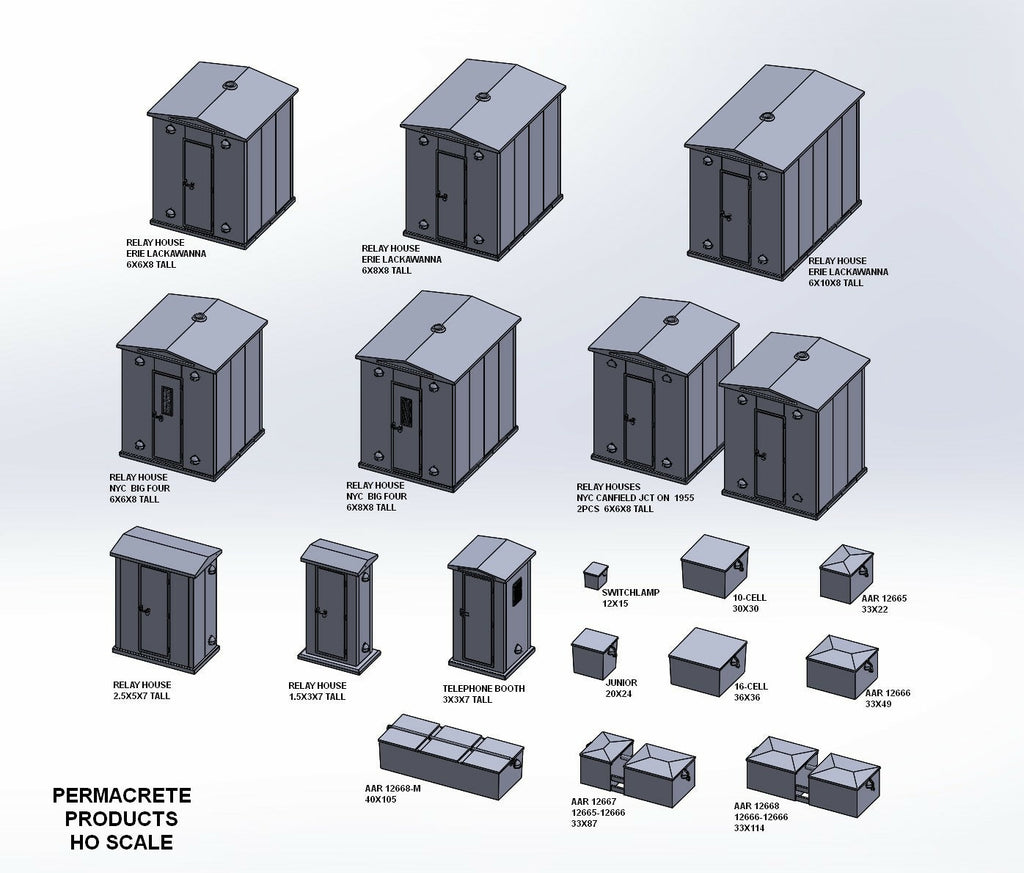 Battery Box 'AAR 12668' 33"x114" Precast Concrete HO