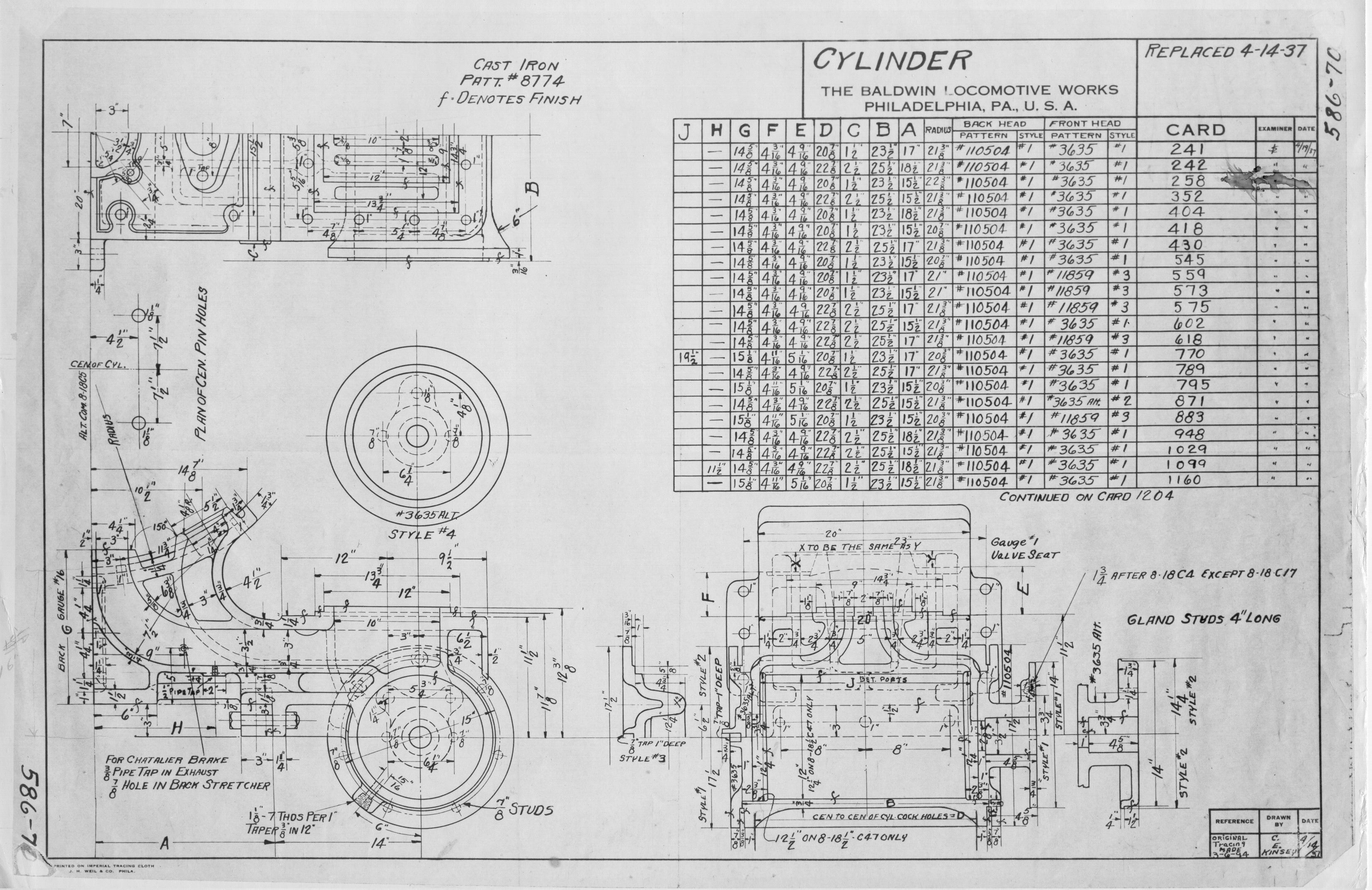 8-18C Cylinder Block and Steam Chest