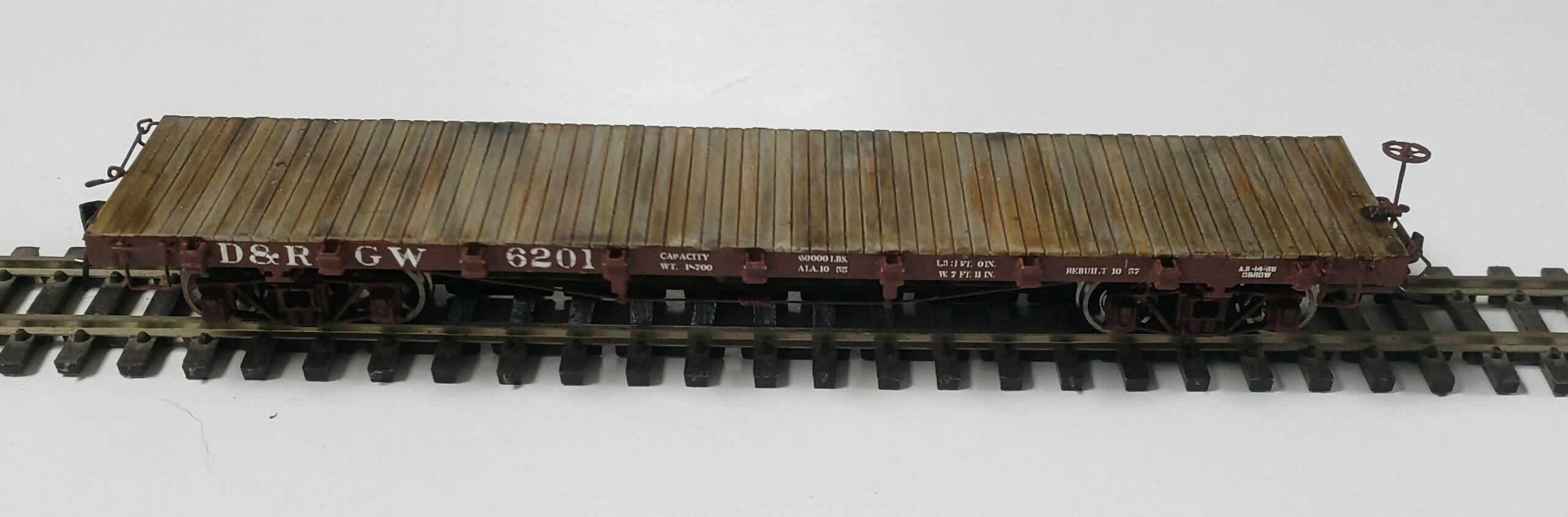 DRGW 6200 series flatcar - Body Only