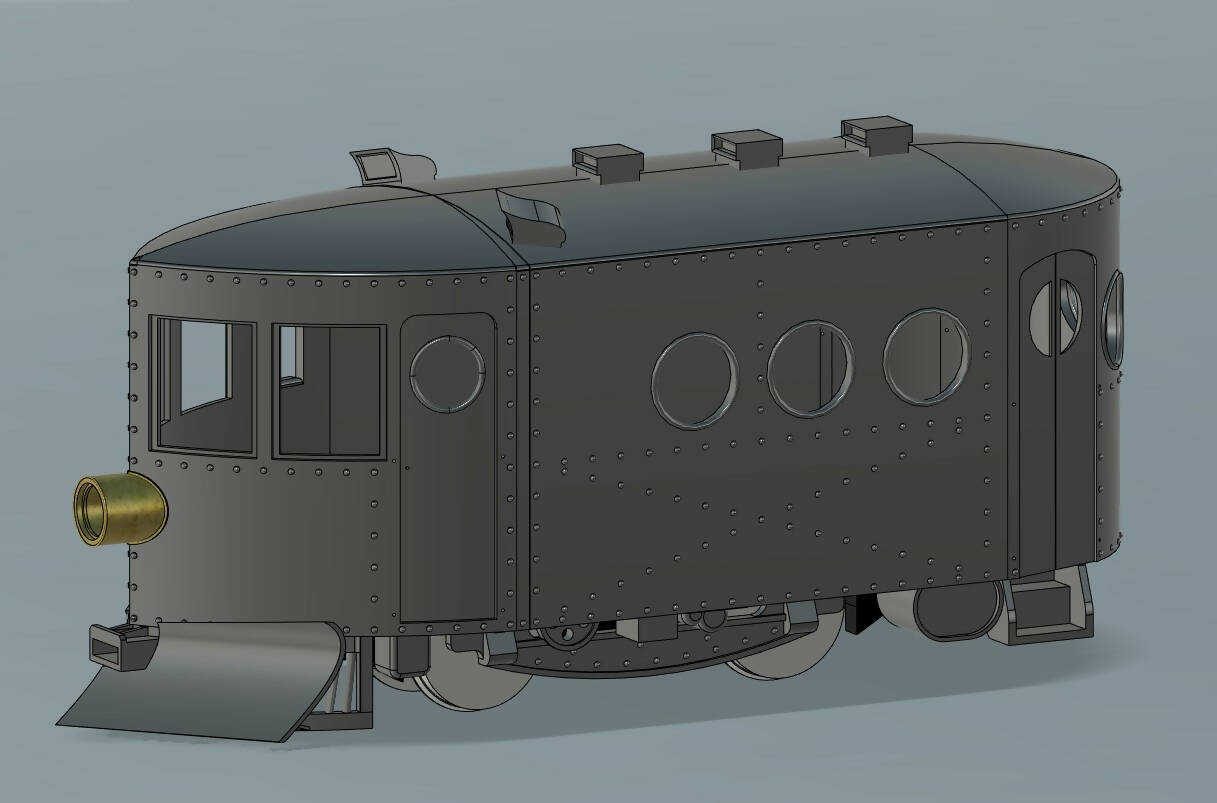 SJP-BS02 21-foot McKeen railcar