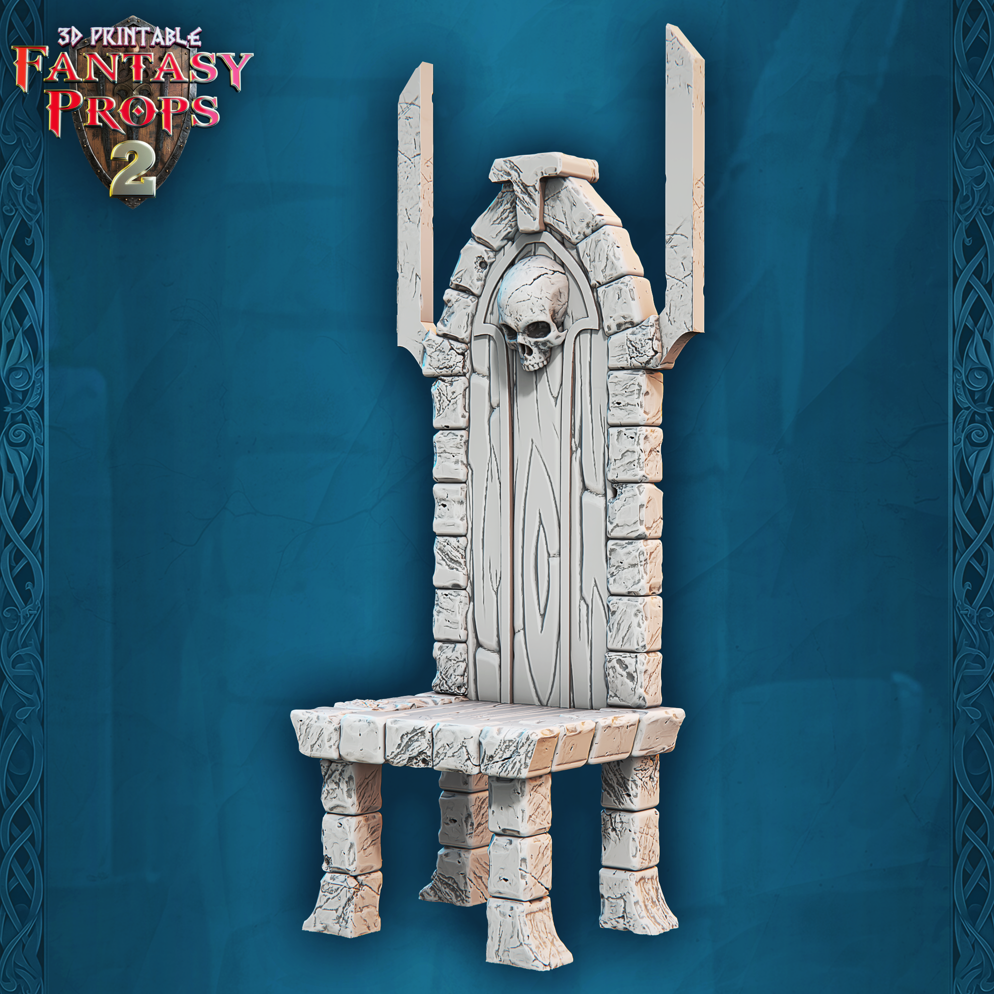 3D Printed STL Miniatures Fantasy Props 2 Dungeons Set 28 - 32mm War Gaming D&D