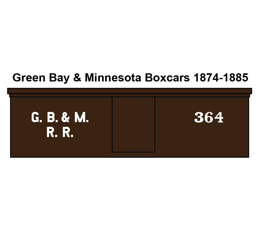 GBC-B018 Green Bay & Minnesota Boxcar Decals - HO, O
