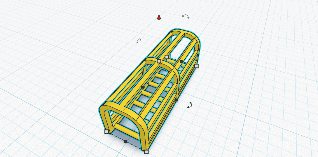 S scale Industrial Ladder and safety cage short middle section