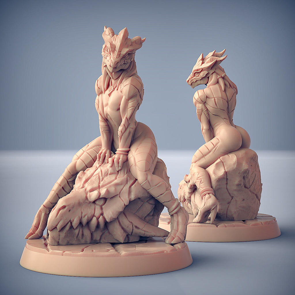 3D Printed Artisan Guild The Lusty Draconian Maid Dragonguard Pinup The Dragonguard 28mm 32mm