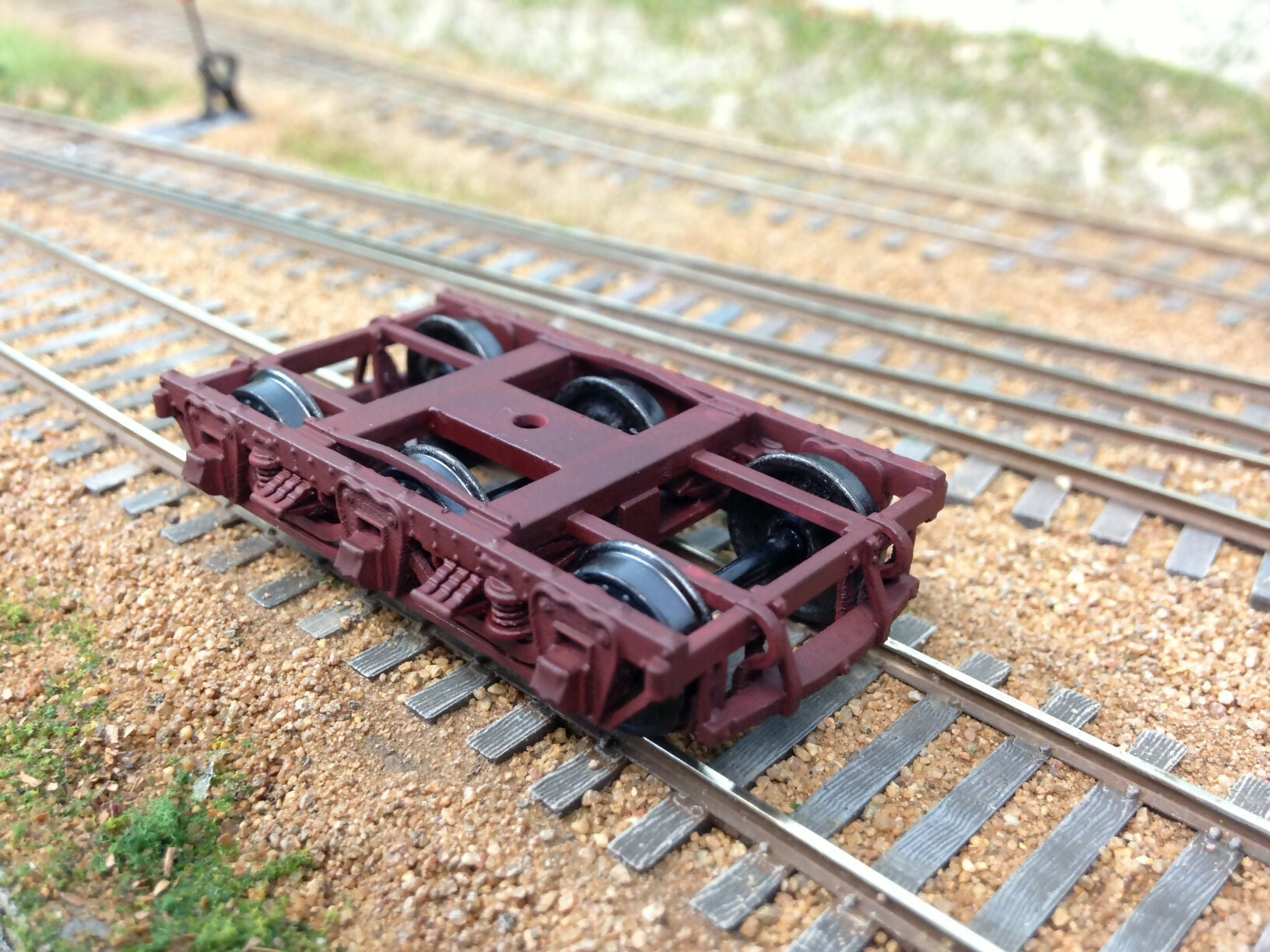 HO 1:87 old time wooden 6 wheel passenger truck two pairs