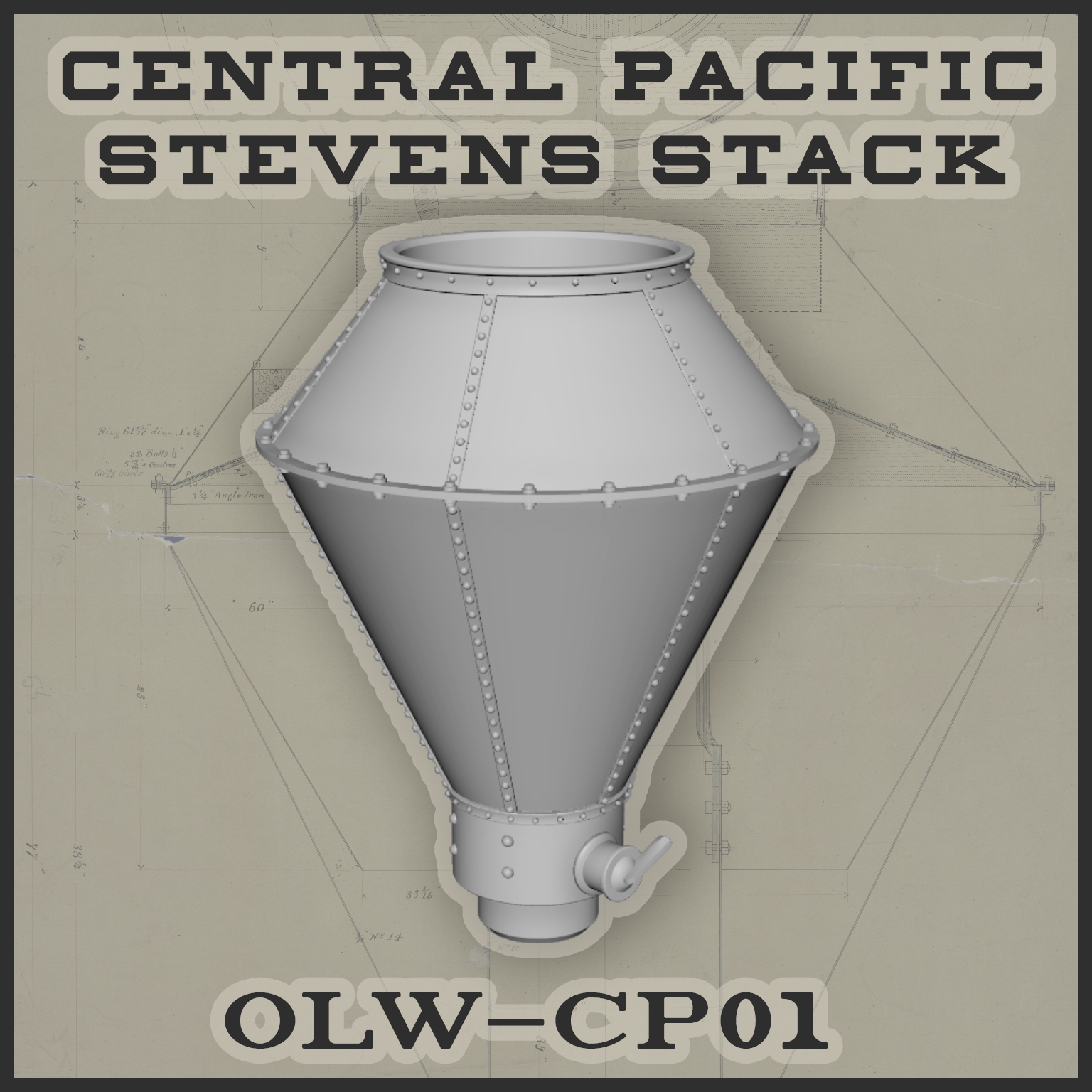 1880s Central Pacific / Stevens Style Smokestack