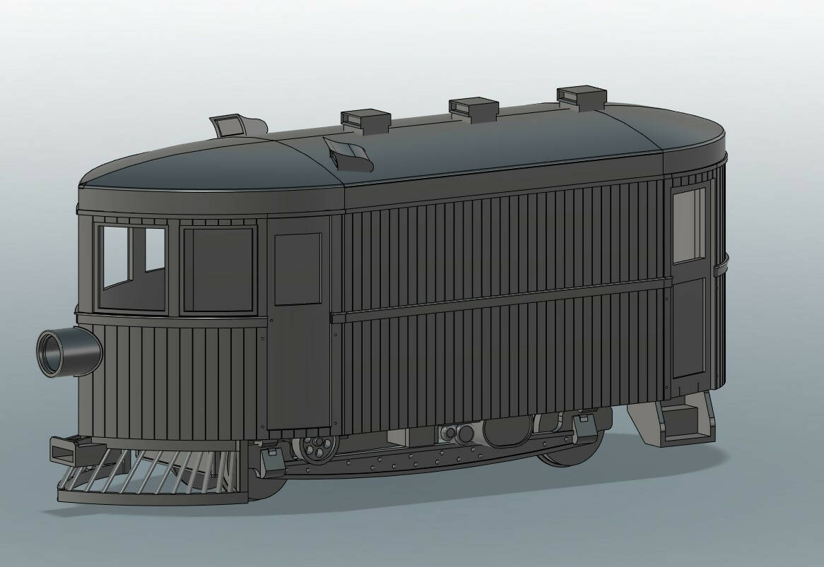 SJP-BS02 21-foot McKeen railcar