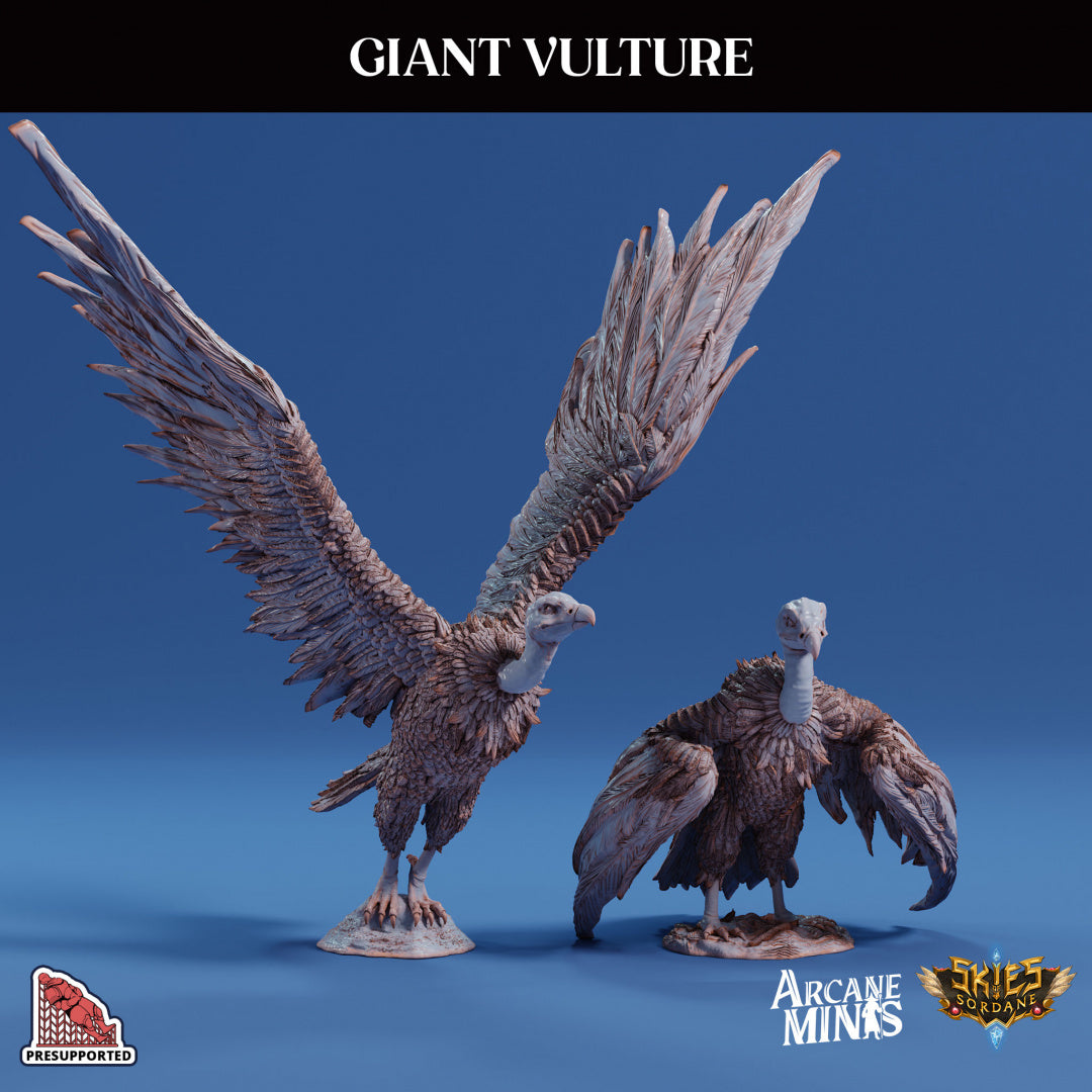 3D Printed Sordane Publishing Arcane Minis Giant Vulture Cult of Umiera 28 32mm D&D