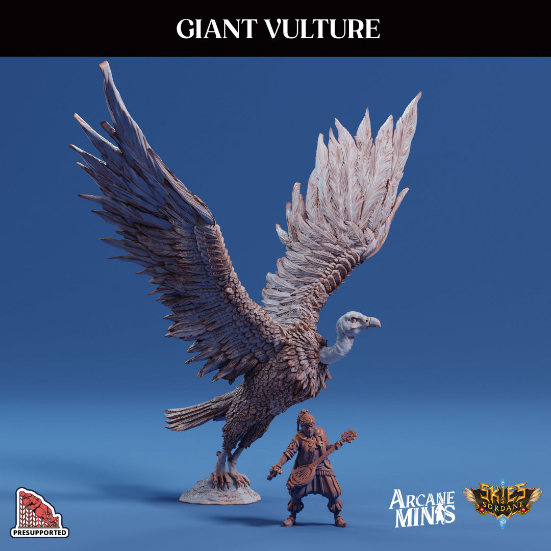 3D Printed Sordane Publishing Arcane Minis Giant Vulture Cult of Umiera 28 32mm D&D