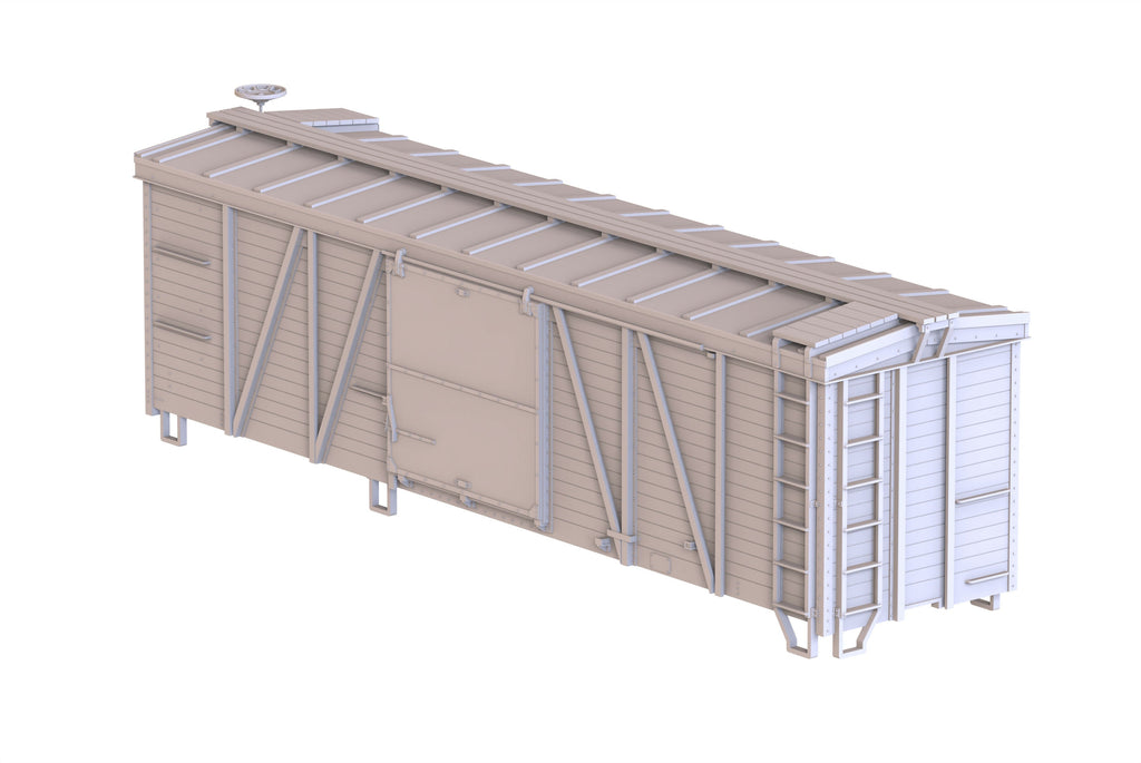 CN Narrow Gauge Smooth Side Boxcar V1 - HO, S