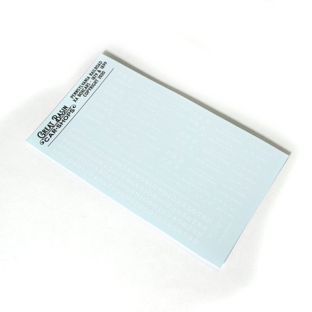 Pennsylvania Railroad Xa Boxcars Decal Set HO Scale