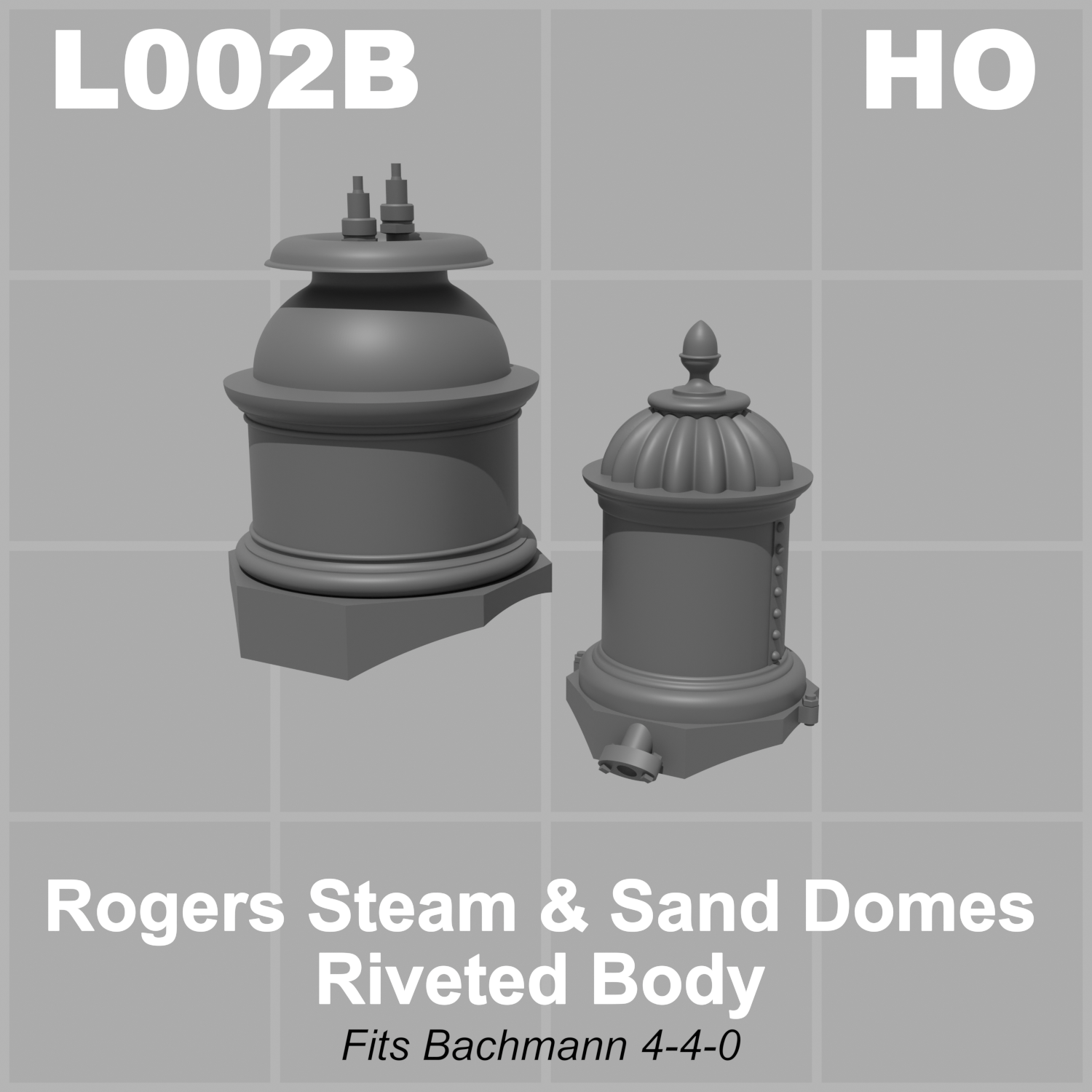 1850s-1880s Rogers Locomotive Steam & Sand Domes - HO